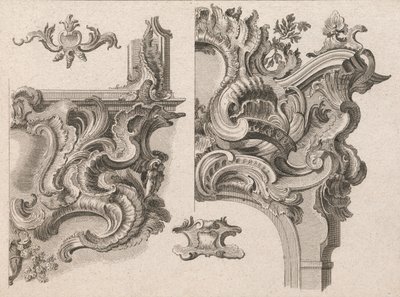 Suggestion for the Decoration of Lower Right and Top Right of an Altar Frame by Wolffgang Christoph Mayr