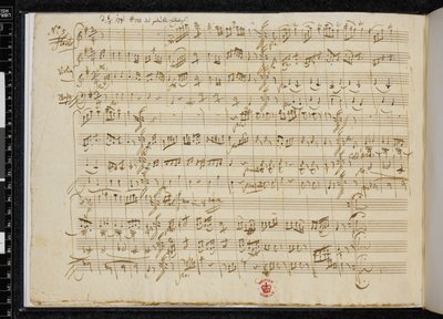 5 Contredanses KV 609, Autograph of No. 5, Zweig MS 59, f.3v by Wolfgang Amadeus Mozart