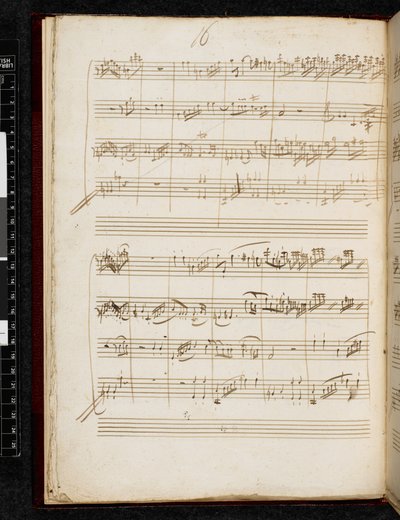 Adagio and Fugue in C minor, K. 546, Add. 28996, f.10v by Wolfgang Amadeus Mozart