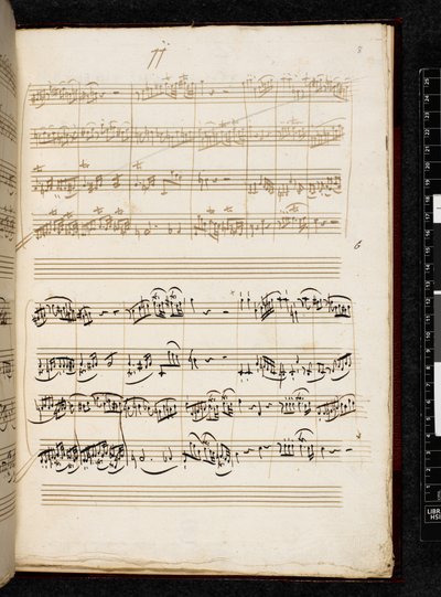 Adagio and Fugue in C minor, K. 546, Add. 28996, f.8r by Wolfgang Amadeus Mozart