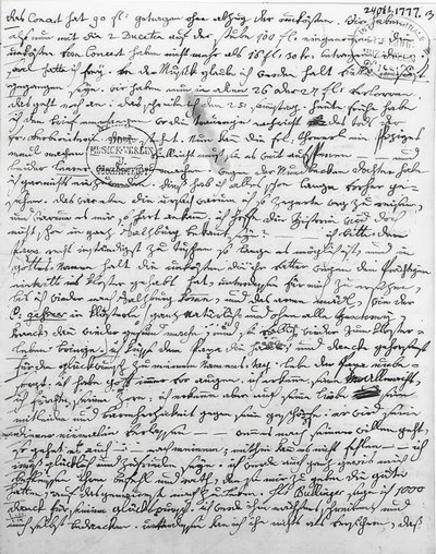 Letter from W. A. Mozart. October 24, 1777 by Wolfgang Amadeus Mozart