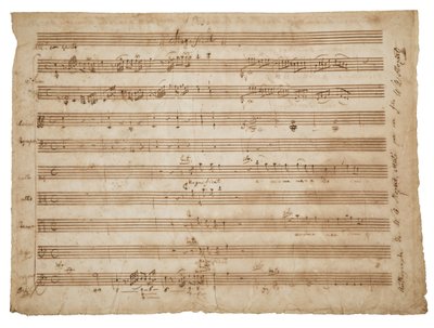 Magnificat, K. 321a. Manuscript, Score for Soloists and Choir, Organ and Orchestra by Wolfgang Amadeus Mozart