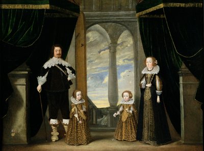 Portrait of a Nobleman, his Wife and their Two Daughters by Wolfgang Heimbach