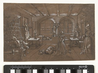 Interior with Eight Children Playing Blind Man