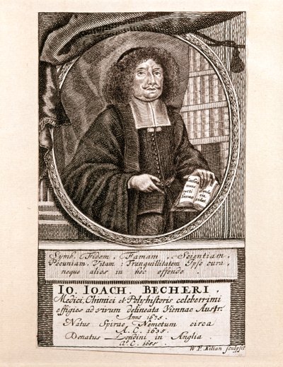Portrait of Johann Joachim Becher by Wolfgang Philipp Kilian