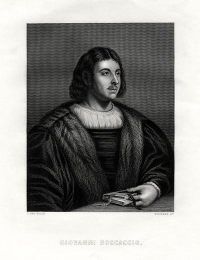 Giovanni Boccaccio, Italian author and poet by Woodman