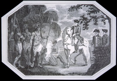 General Burgoyne and the Indians in 1777, engraved by J. Taylor, from 