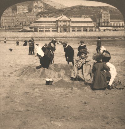 On the Beach at Llandudno, Wales, 1894 by Works and Sun Sculpture Studios