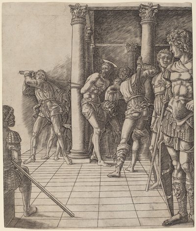 Flagellation of Christ, with the Pavement by Workshop of Andrea Mantegna