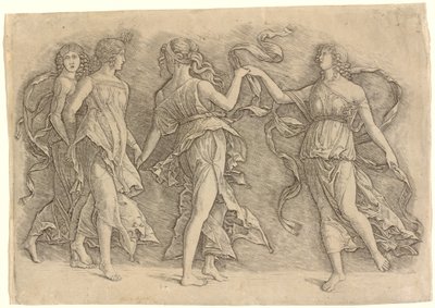 Four Dancing Muses by Workshop of Andrea Mantegna
