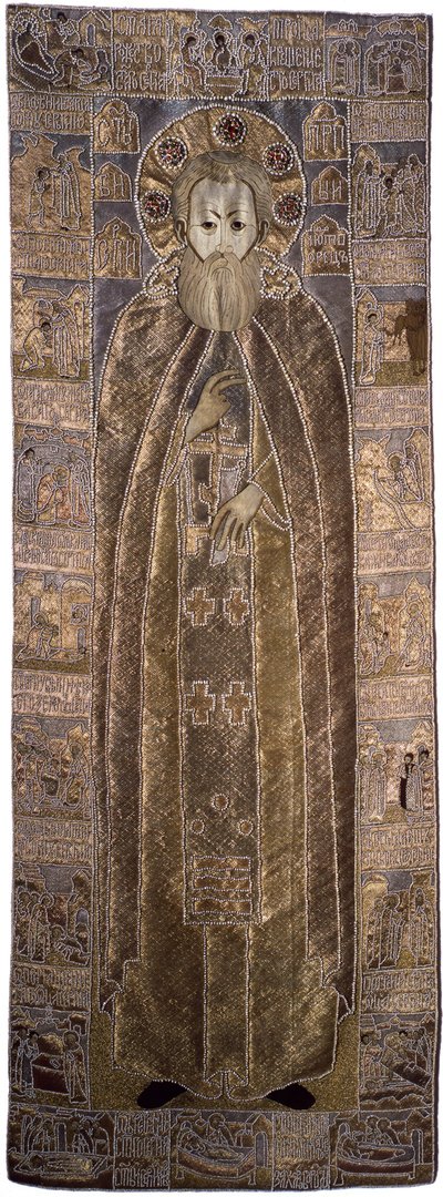 The Shroud of Saint Sergius of Radonezh by Workshop of Anna Ivanovna Stroganova