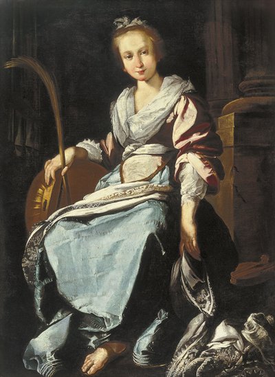 Saint Cecilia by workshop of Bernardo Strozzi