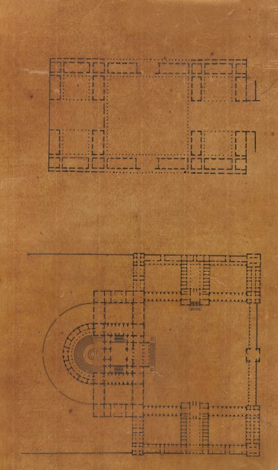 Page from a Scrapbook containing Drawings and Several Prints of Architecture by Workshop of Charles Percier, Workshop of Pierre