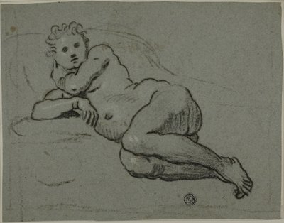 Reclining Nude by Workshop of Domenico Tintoretto