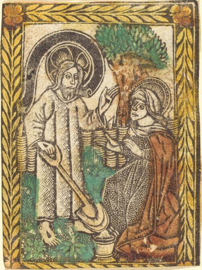 Christ Appearing to the Magdalene as a Gardener by Workshop of Master of the Borders with
