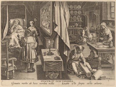 Guaiacum and Venereal Infection by Workshop of Philip Galle after Jan van der Straet