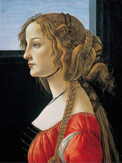 Profile Portrait of a Young Woman, Probably Simonetta by Workshop of Sandro Botticelli