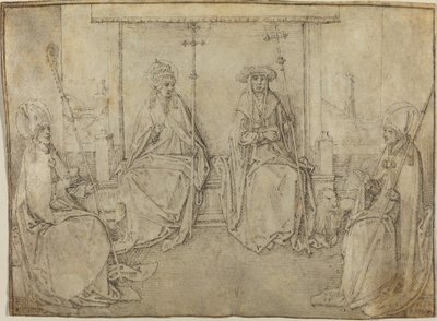The Four Latin Fathers of the Church by Workshop of Valentijn van Orley
