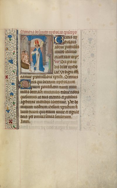 Saint Nicholas Rescuing Three Youths from a Tub by Workshop of Willem Vrelant