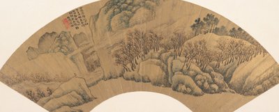 Green Cliff with Red Maples, 1603 by Wu Bin