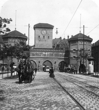 Isartor Isar Gate, Munich, Germany by Wurthle and Sons