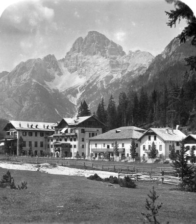 Schluderbach and Croda Pass Croda Rosa, Tyrol, Austria by Wurthle and Sons