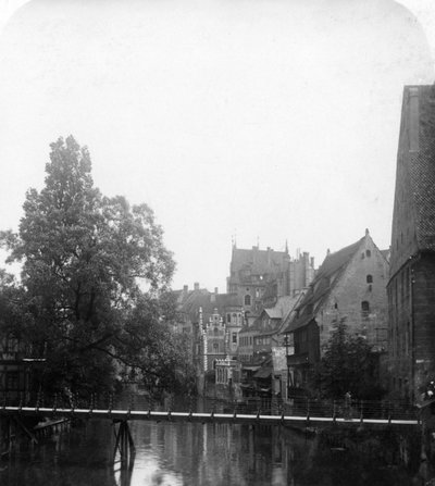 The Pegnitz river, Nuremberg, Germany by Wurthle and Sons