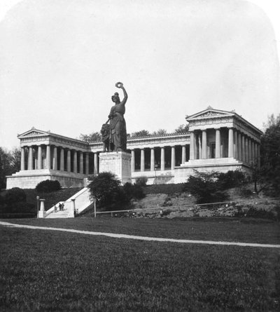 The Ruhmeshalle and Bavaria statue, Munich, Germany by Wurthle and Sons