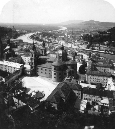 View of Salzburg from the Hohensalzburg Fortress, Salzburg, Austria by Wurthle and Sons