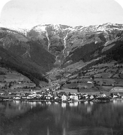 Zell am See and Mount Schmittenhöhe, Salzburg, Austria by Wurthle and Sons
