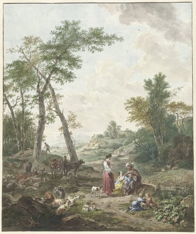 Jacob Conversing with Rachel and Leah by Wybrand Hendriks