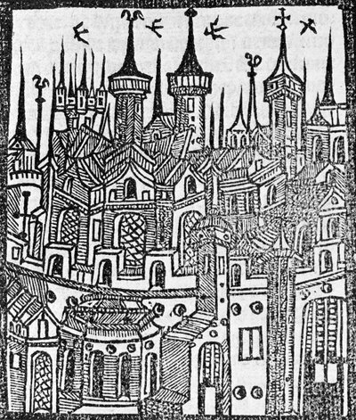 Woodcut from The Chronicle of Englonde by Wynkyn de Worde