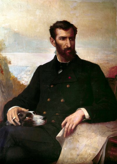 Portrait of Pierre Savorgnan de Brazza by Xavier Alphonse Monchablon