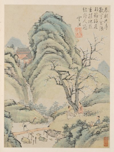 Album of Seasonal Landscapes, Leaf A Previous Leaf 4, 1668 by Xiao Yuncong