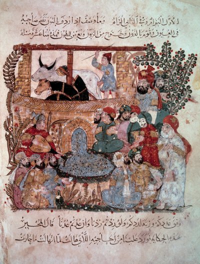 The wandering navigator Abu-Zayd in front of his listeners from the 