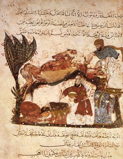 Preparing a Feast, from Al Maqamat by Al Hariri, c.1240 by Yahya ibn Mahmud Al Wasiti