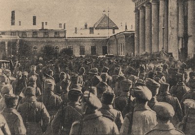 Manifestation of Revolutionary Troops in Front of the State Duma During the February Revolution by Yakov Vladimirovich Steinberg