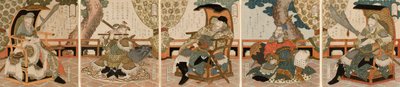 Five Tiger Generals of the Tales of the Water Margin by Yashima Gakutei