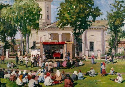 The Cooperation Day in a Village by Yefim Mikhailovich Tcheptsov