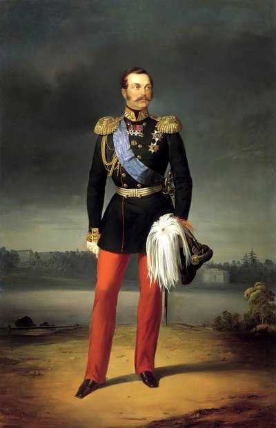Portrait of Emperor Alexander II, 1818-1881, 1856 by Yegor Bottman