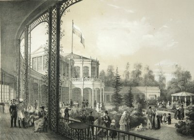 The Railway station in Pavlovsk by Yegor Yegorovich Meier