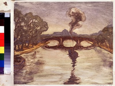 A Boat on the Seine by Yelisaveta Sergeyevna Kruglikova