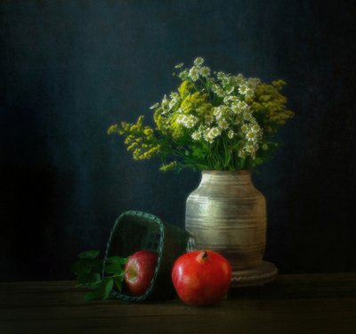 Rustic Floral Still Life by Yinan F.