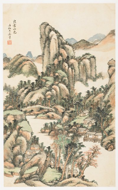 Mountain Color on Mount Liangchang, from an album of 12 leaves by Yongxi Jin