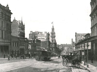 Bourke Street looking east, Melbourne, Australia by York and Son