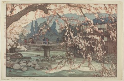 A Spa in Spring by Yoshida Hiroshi