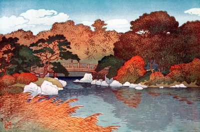 Autumn in Hundred Flower Garden at Muko-Jima, c1900-1950 by Yoshida Hiroshi