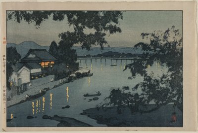 Evening on the Chikugo River by Yoshida Hiroshi