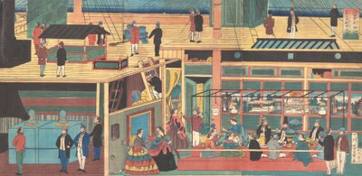 View Inside an American Steamship by Yoshikazu