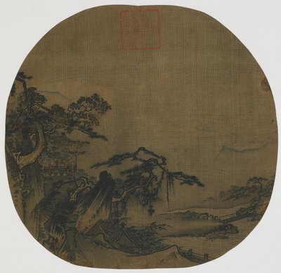 Landscape: Pavilions on a Mountain Side, a Stream Below, Ming Dynasty, 16th century by Yuan Ma